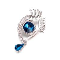 Zinc Alloy Brooches plated for woman & with rhinestone nickel lead & cadmium free 38*48mm Sold By Lot