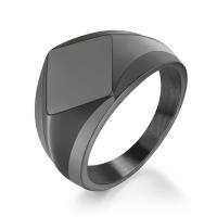 Titanium Steel Finger Ring plated & for man 18mm Sold By PC