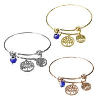Stainless Steel Bangle plated evil eye pattern & for woman 2mm 65mm 8mm Sold By Strand
