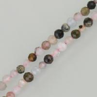 Mischedelstein Perlen, Edelstein, rund, natürlich, facettierte, gemischte Farben, 2-3x2-3x2-3mm, Bohrung:ca. 1mm, Länge:ca. 16 ZollInch, 5SträngeStrang/Menge, ca. 160PCs/Strang, verkauft von Menge