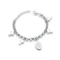 Titanium Steel Bracelet 316L stainless steel lobster clasp silver color plated Adjustable & for woman  Sold Per Approx 8.3 Inch Strand