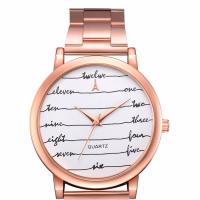 Women Wrist Watch, Stainless Steel, Tibetan Style foldover clasp, plated, for woman, rose gold color, Length:9.4 Inch, Sold By PC