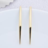 Brass Stud Earring Spike real gold plated for woman Sold By Pair