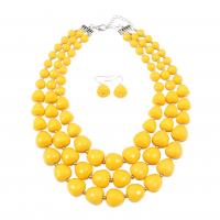 Acrylic Jewelry Set, earring & necklace, fashion jewelry & for woman, more colors for choice, Length:Approx 18 Inch, Sold By Set