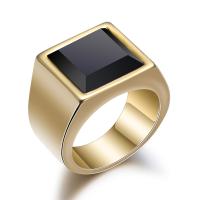 Палец кольцо из нержавеющей стали, нержавеющая сталь, с Стеклянный, Другое покрытие, Мужская & разный размер для выбора, Много цветов для выбора, 15mm, продается PC