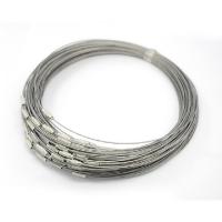 aço inoxidável colar de cordão, para mulher, prateado, 1mm, comprimento 18 inchaltura, 10Strandpraia/Lot, vendido por Lot