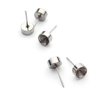 Stainless Steel Earring Stud Component, original color, 7*15.5mm, 20PC/Bag, Sold By Bag