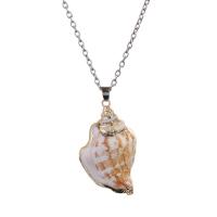 Shell Necklaces with Zinc Alloy fashion jewelry & for woman Sold Per Approx 23.6 Inch Strand