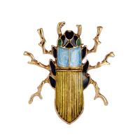 Tibetan Style Brooches, Insect, antique gold color plated, Unisex & enamel, nickel, lead & cadmium free, 39*36mm, 3PCs/Lot, Sold By Lot