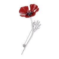 Zinc Alloy Brooches Flower plated Unisex & enamel nickel lead & cadmium free 80*28mm Sold By Lot