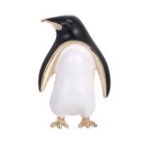 Zinc Alloy Brooches Penguin gold color plated Unisex & enamel nickel lead & cadmium free 36*23mm Sold By Lot