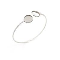 304 Stainless Steel Cuff Bangle plated fashion jewelry & Unisex original color 12mmuff0c Sold By Strand