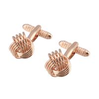 Brass Cufflinks, rose gold color plated, fashion jewelry & Unisex, nickel, lead & cadmium free, 14mm, Sold By Set