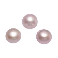 Perles nacres de culture d'eau douce demi percées , perle d'eau douce cultivée, pomme de terre, naturel, semi-foré, violet, 7x5mm, Trou:Environ 0.8mm, Vendu par paire