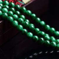Chalzedon Perle, rund, natürlich, DIY & verschiedene Größen vorhanden, grün, verkauft per ca. 15 ZollInch Strang