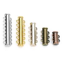 Zinc Alloy Slide-lock lås, forgyldt, forskellige stilarter for valg, flere farver til valg, 5PC/Bag, Solgt af Bag