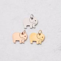 Stainless Steel Animal Pendants 304 Stainless Steel Elephant plated fashion jewelry Sold By Bag