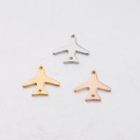 Stainless Steel Connector, 304 Stainless Steel, Airplane, plated, fashion jewelry, more colors for choice, 15x14.50mm, Hole:Approx 1.2mm, 10PCs/Bag, Sold By Bag
