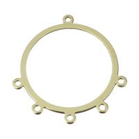 Brass Jewelry Connector, gold color plated, 1/5 loop, nickel, lead & cadmium free, 31x32.50x1mm, Hole:Approx 1.5mm, Approx 50PCs/Lot, Sold By Lot