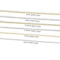 Nerezová ocel řetěz náhrdelník, 304 Stainless Steel, módní šperky & unisex & různé velikosti pro výběr, více barev na výběr, 40cm, Délka Cca 15.7 inch, 10přediva/Lot, Prodáno By Lot