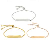 Bijoux bracelet en acier inoxydable, Acier inoxydable 304, Placage, Réglable & bijoux de mode & unisexe, plus de couleurs à choisir, 1.80x6x35mm, Vendu par brin