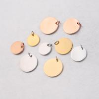 304 Stainless Steel Tag Flat Round plated fashion jewelry 1.50mm Sold By Bag
