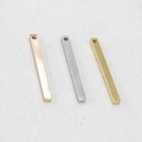 Stainless Steel Pendants, 304 Stainless Steel, Rectangle, plated, fashion jewelry, more colors for choice, 2.50x3x35mm, 10PCs/Lot, Sold By Lot