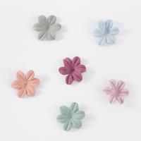 Hair Accessories DIY Findings, Cloth, Flower, more colors for choice, 100PCs/Bag, Sold By Bag