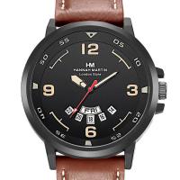 Men Wrist Watch, Stainless Steel, with Glass, gun black plated, for man & waterproof, more colors for choice, 45x10mm, Length:Approx 10.24 Inch, Sold By PC