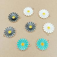 Zinc Alloy Flower Pendants gold color plated enamel nickel lead & cadmium free Approx 1mm Sold By Bag