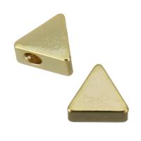 Messing Schmuckperlen, Dreieck, Goldfarbe, frei von Nickel, Blei & Kadmium, 6.50x6x3mm, Bohrung:ca. 1.5mm, 300PCs/Menge, verkauft von Menge
