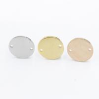 Stainless Steel Connector, 304 Stainless Steel, Flat Round, plated, fashion jewelry & 1/1 loop, more colors for choice, 1.50x15mm, Hole:Approx 1.5mm, 10PCs/Lot, Sold By Lot