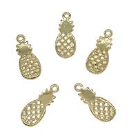 Brass Jewelry Pendants, Pineapple, gold color plated, nickel, lead & cadmium free, 7x18mm, Hole:Approx 0.7mm, 150PCs/Bag, Sold By Bag