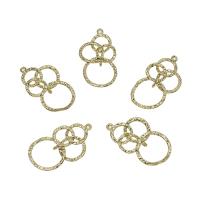 Brass Jewelry Connector, gold color plated, 1/1 loop & hollow, nickel, lead & cadmium free, 17x29mm, Hole:Approx 0.7mm, 30PCs/Bag, Sold By Bag