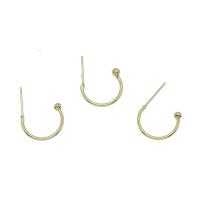 Brass Stud Earring, gold color plated, fashion jewelry & for woman, nickel, lead & cadmium free, 21x15mm, 100PCs/Bag, Sold By Bag