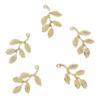 Brass Jewelry Pendants, Branch, gold color plated, nickel, lead & cadmium free, 14x12mm, Hole:Approx 0.5mm, 100PCs/Bag, Sold By Bag