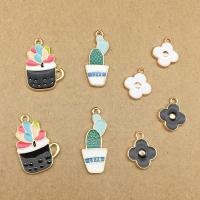 Zinc Alloy Enamel Pendants gold color plated nickel lead & cadmium free   Approx 2mm 20/Bag Sold By Bag