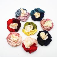 Cloth Hair Clip Brooch Findings, Flower, plated, DIY, more colors for choice, 50mm, 50/Lot, Sold By Lot