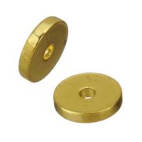 Brass Jewelry Beads, gold color plated, high quality plated, nickel, lead & cadmium free, 6x1mm, Hole:Approx 1.5mm, 50PCs/Lot, Sold By Lot