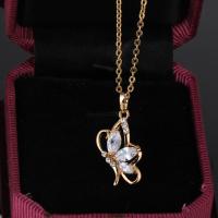 Cubic Zirconia Brass Pendants, Butterfly, 18K gold plated, with cubic zirconia, nickel, lead & cadmium free, 12.40x29.10mm, Hole:Approx 2-5mm, Sold By PC
