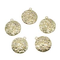 Rhinestone Brass Pendants, gold color plated, with rhinestone, nickel, lead & cadmium free, 20x22mm, Hole:Approx 1mm, 50PCs/Bag, Sold By Bag