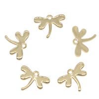 Brass Jewelry Pendants, Dragonfly, gold color plated, nickel, lead & cadmium free, 9x12mm, Hole:Approx 0.5mm, 80PCs/Bag, Sold By Bag