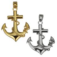 Stainless Steel Pendants, Anchor, plated, more colors for choice, 41.50x52.50x12mm, Hole:Approx 8x9mm, Sold By PC