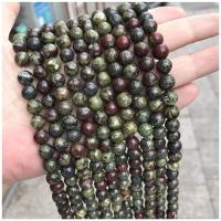 Dragon Blood stone Beads Round polished DIY mixed colors Length Approx 15 Inch Sold By Lot
