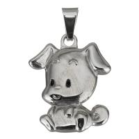 Stainless Steel Animal Pendants, Dog, original color, 24x30x5mm, Hole:Approx 5x7.5mm, Sold By PC