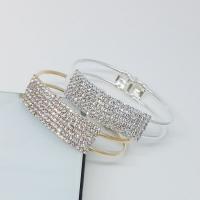 Zinc Alloy Bangle plated for woman & with rhinestone nickel lead & cadmium free Inner Approx 65mm Sold By Lot