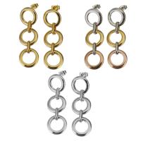Stainless Steel Drop Earring plated for woman 49mm 15mm Sold By Pair