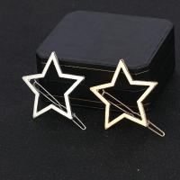 Hair Clip, Tibetan Style, Star, plated, for woman & hollow, more colors for choice, nickel, lead & cadmium free, 57x45mm, 5PCs/Lot, Sold By Lot