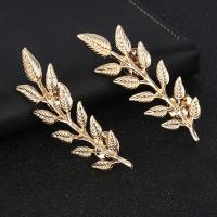 Tibetan Style Brooches, Leaf, plated, Korean style & for woman, more colors for choice, nickel, lead & cadmium free, 21x65mm, 5PCs/Lot, Sold By Lot
