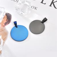 Titanium Steel Pendants Flat Round polished Sold By Lot